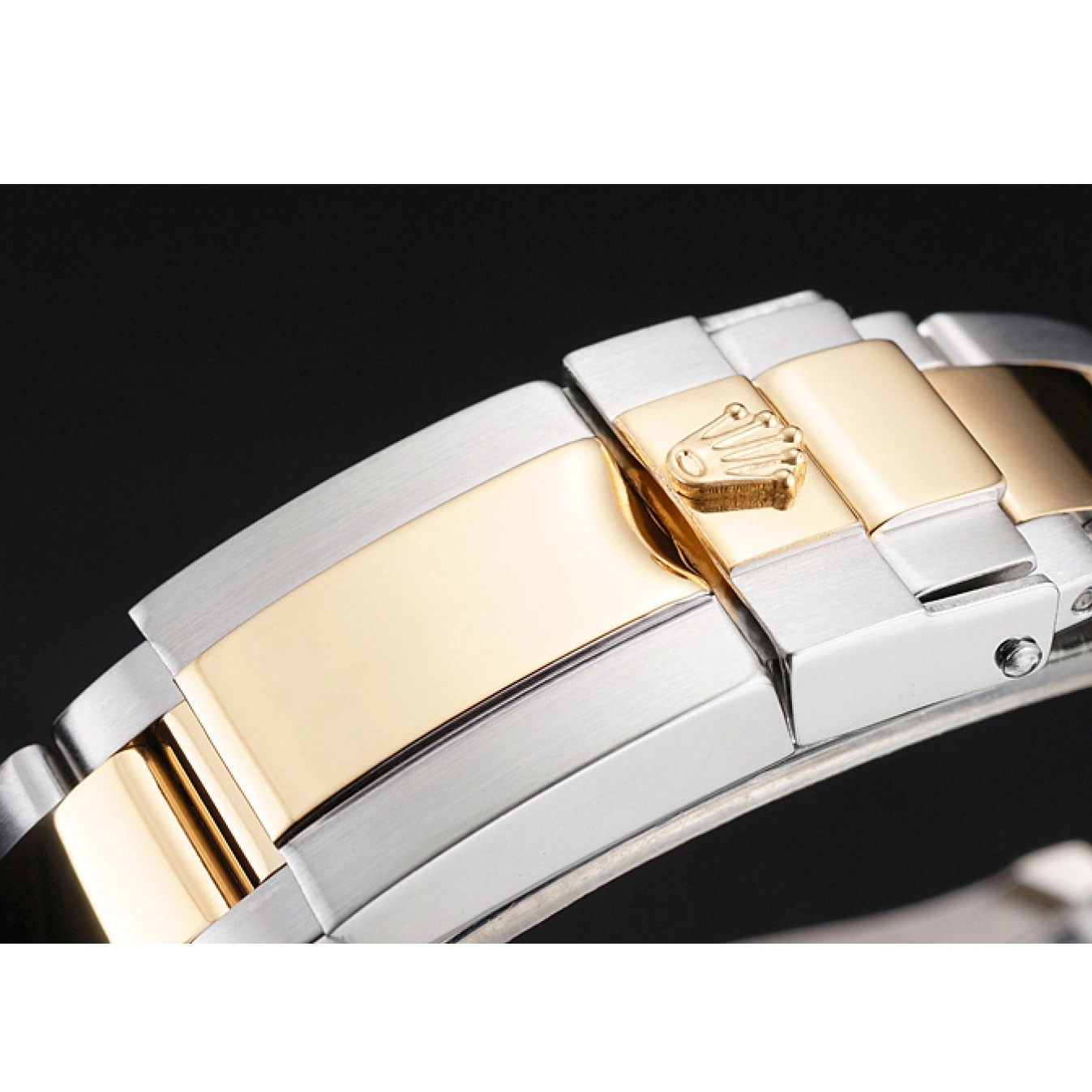 Aaa replica watch Swiss Dial Rolex Gold Yacht-Master Bracelet Champagne Stainless Case Bezel Steel Two Tone 0707
